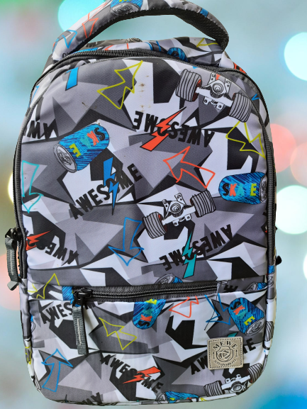 Boy with top school bag