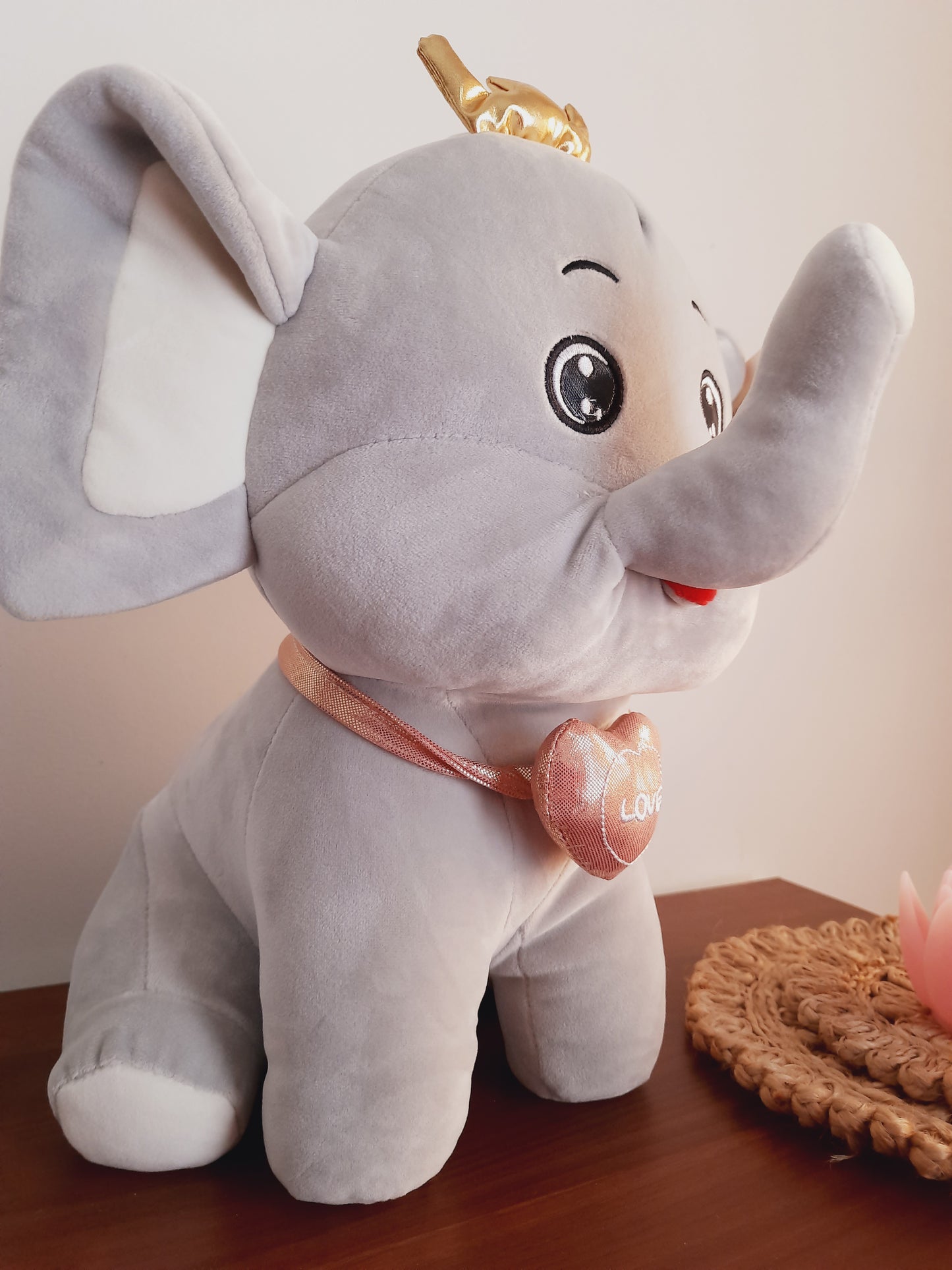 Crown Elephant soft toy Agiftshop