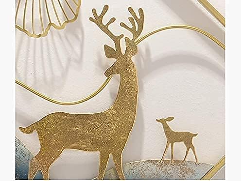 The Metal Abstract Figures Handcrafted Deer Wall Sculpture