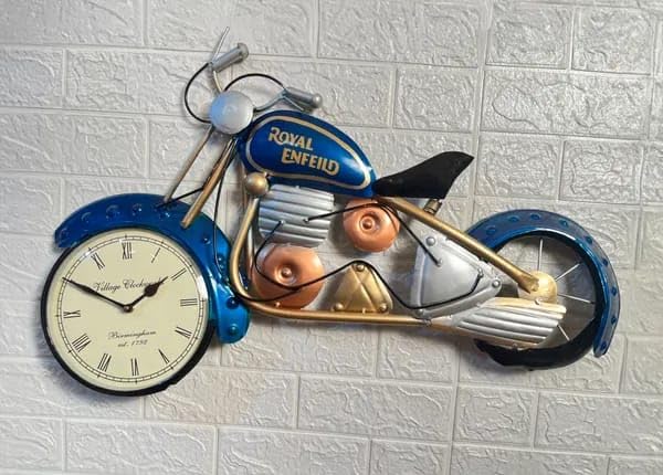 The Stylish Iron Metal Bike Wall Mount Analog Clock
