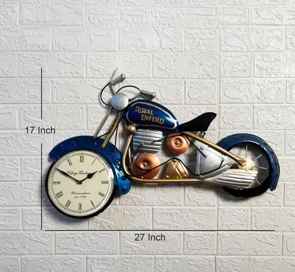 The Stylish Iron Metal Bike Wall Mount Analog Clock