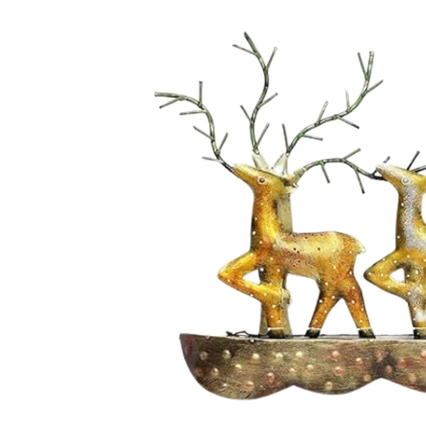 The Deer on Rock Iron Wall Decor