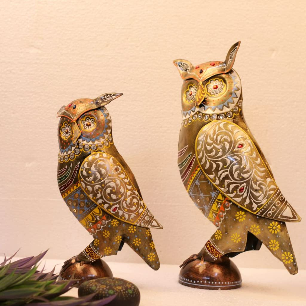 The Iron Painted Owl Set of 2