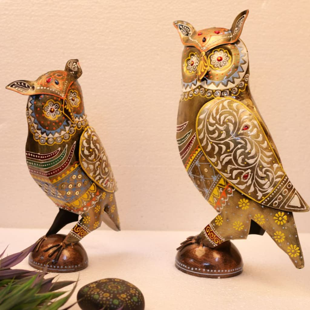 The Iron Painted Owl Set of 2