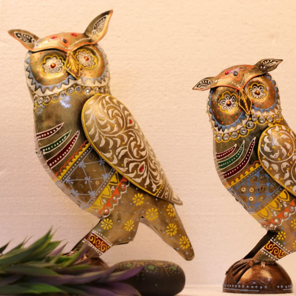 The Iron Painted Owl Set of 2