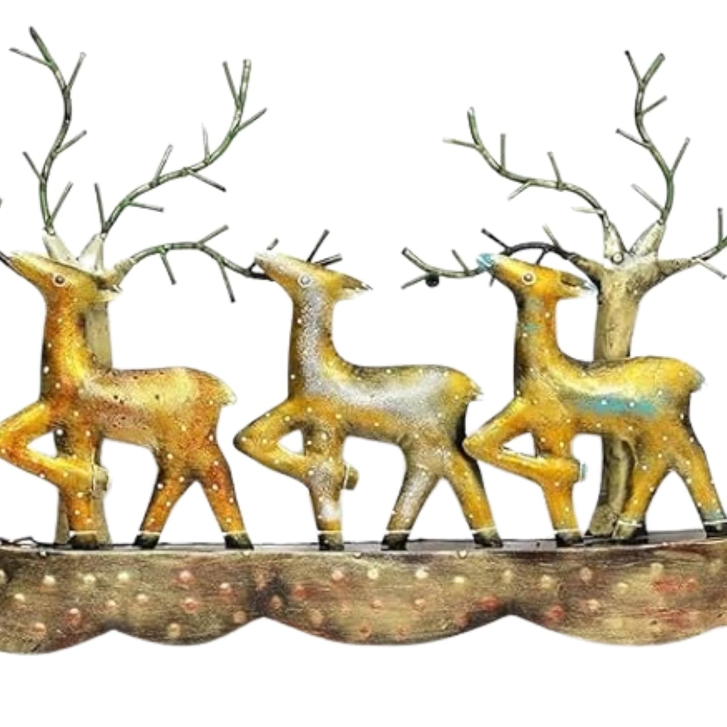 The Deer on Rock Iron Wall Decor