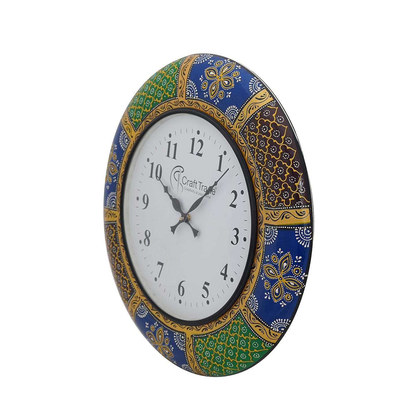 Wall Clock for Home - Handcrafted Floral Design