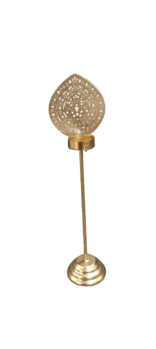 Gold Metal T-Light Holder – Tall Design