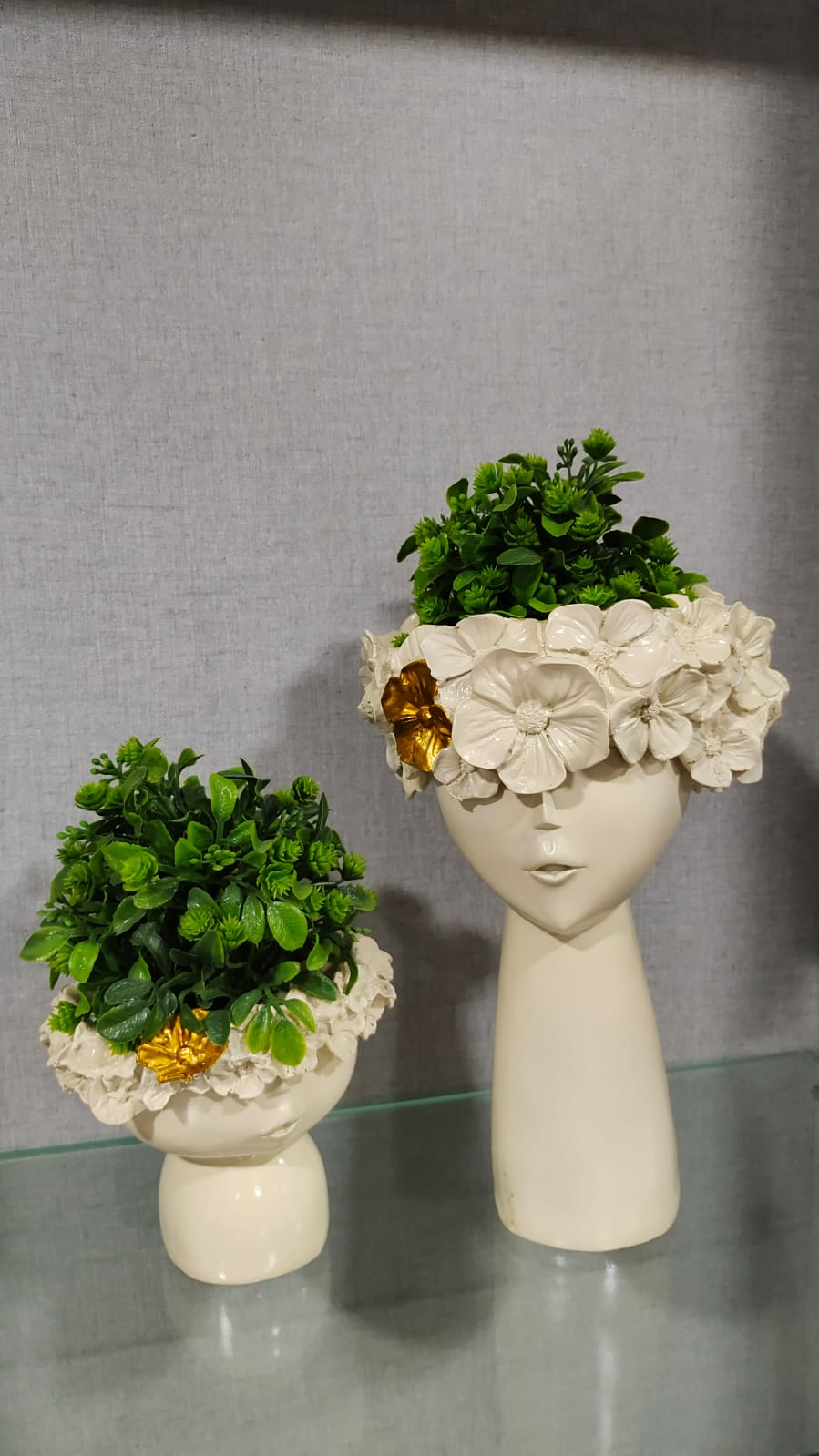 Gorgeous Lady Flower Resin Vase Set