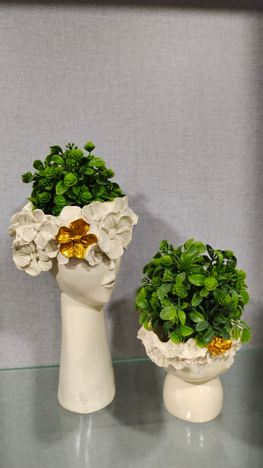 Gorgeous Lady Flower Resin Vase Set