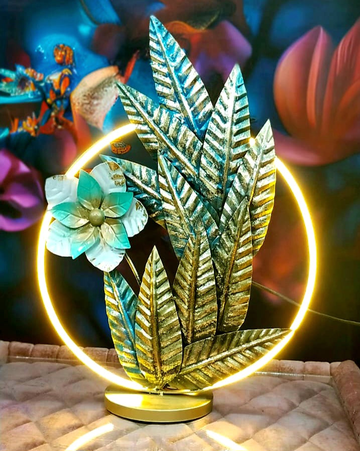 The Metal Table Decor Showpiece with Neon Light