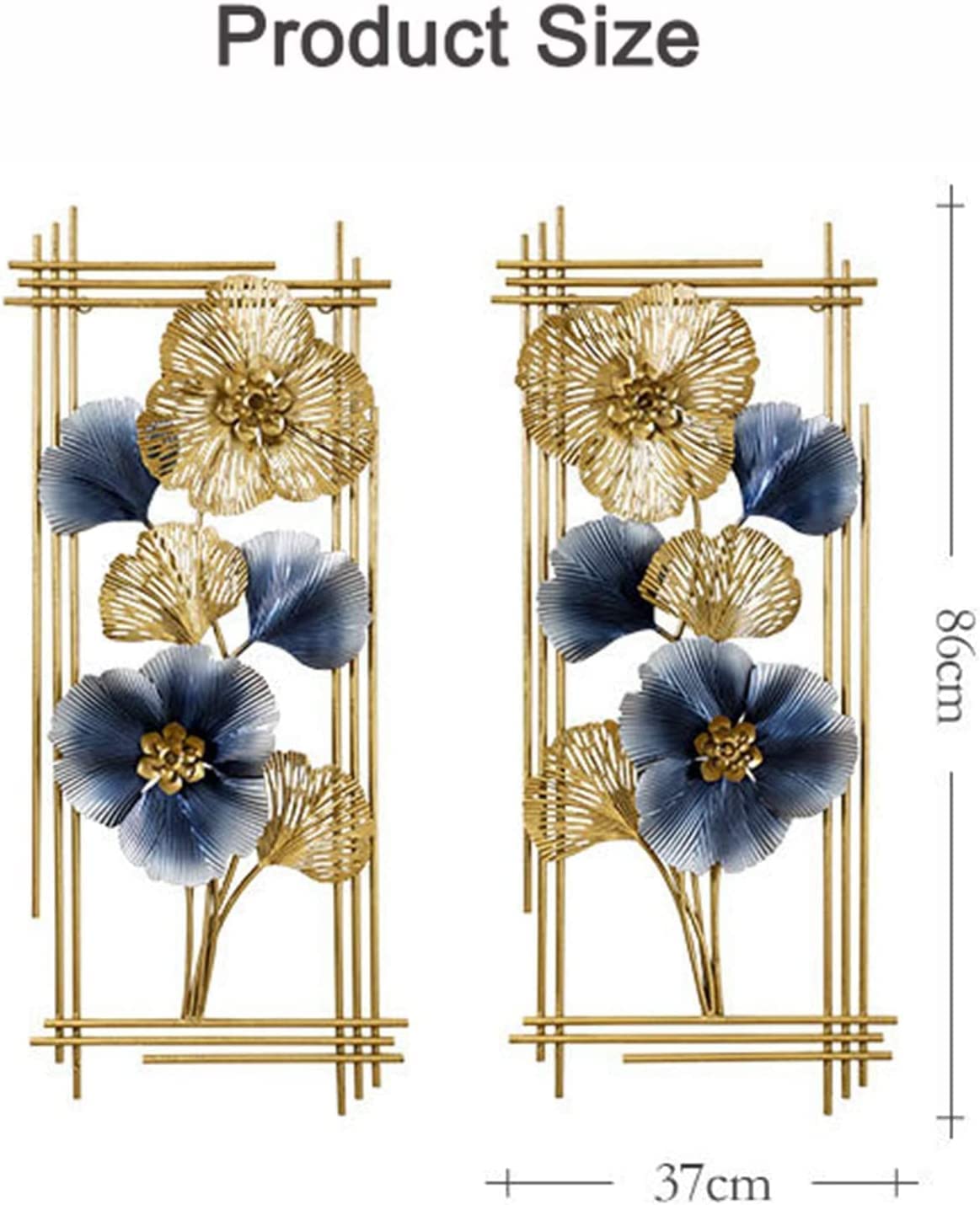 The Twin Frame Floral Metal Wall Hanging Art