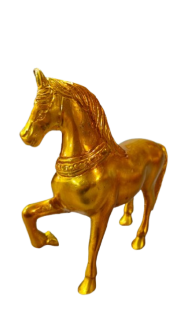 Aluminium Horse gold Plated Figuring