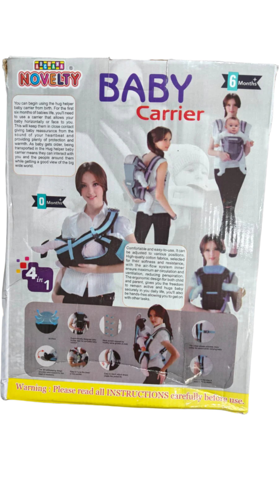 Baby Carrier with 4 Carry Positions