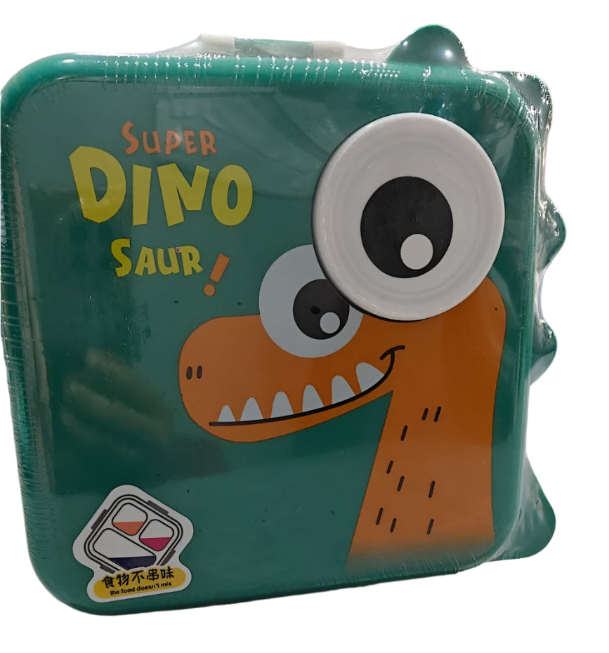 Fun Dino Theme Stainless Steel Bento Lunch Box for School