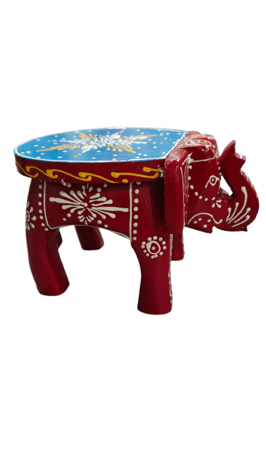 Wooden Elephant Stool For Decor