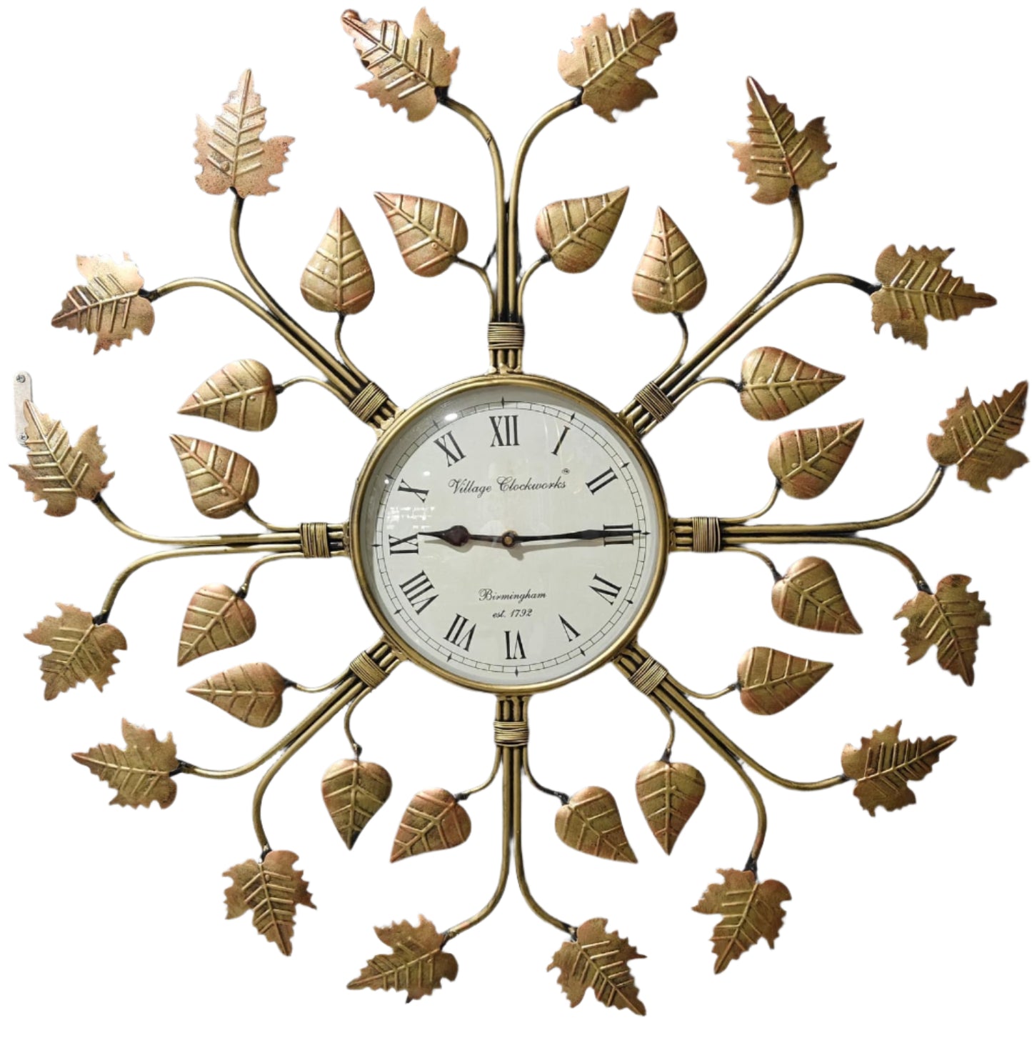 Leaf Metal Wall Décor with clock