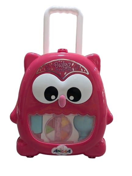 Owl-Shaped Kids’ Beauty Trolley Play Set