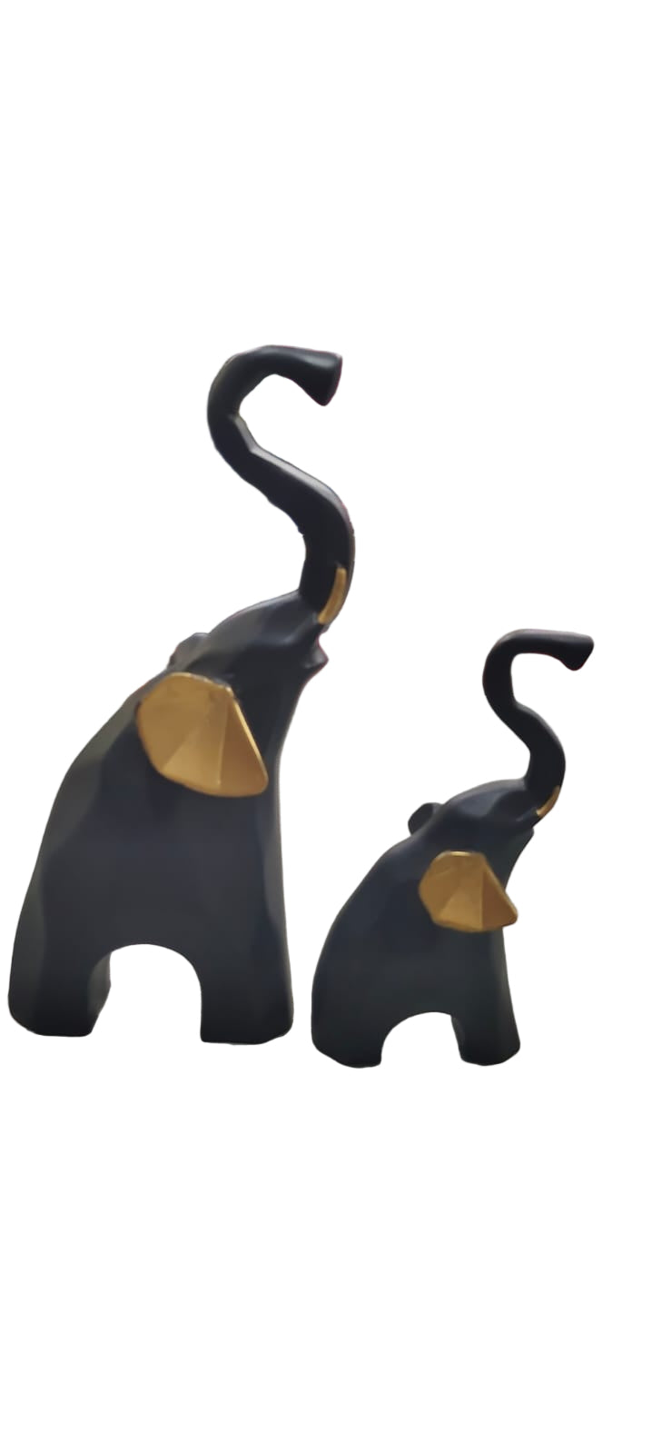 Modern Elephant Set – 2 Pieces (9 x 6 inches) Black