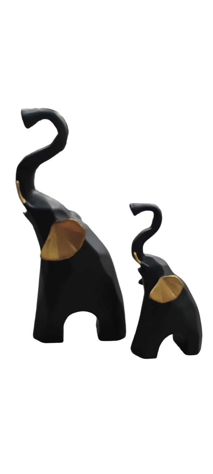 Modern Elephant Set – 2 Pieces (9 x 6 inches) Black
