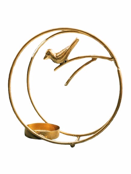 Metal Bird Ring T-Light Holder