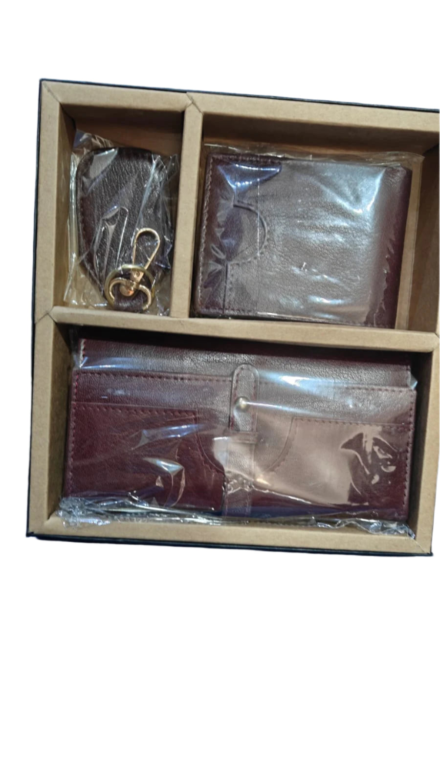 LEATHER WALLET AND CLUTCH COMBO GIFT SET