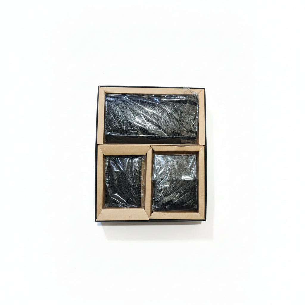 Leather Wallet and Clutch With Card Case