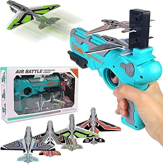 Foam Glider Planes with Launcher Gun – Exciting Outdoor & Indoor Fun!
