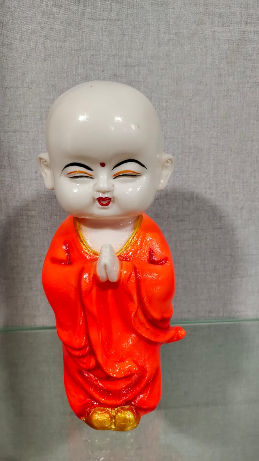 Baby Praying Monk Resin Showpiece