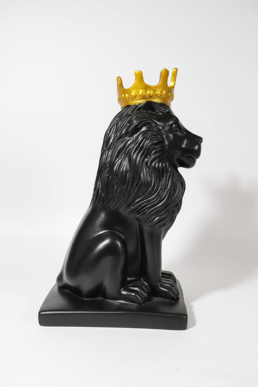 Regal Lion with Crown Showpiece