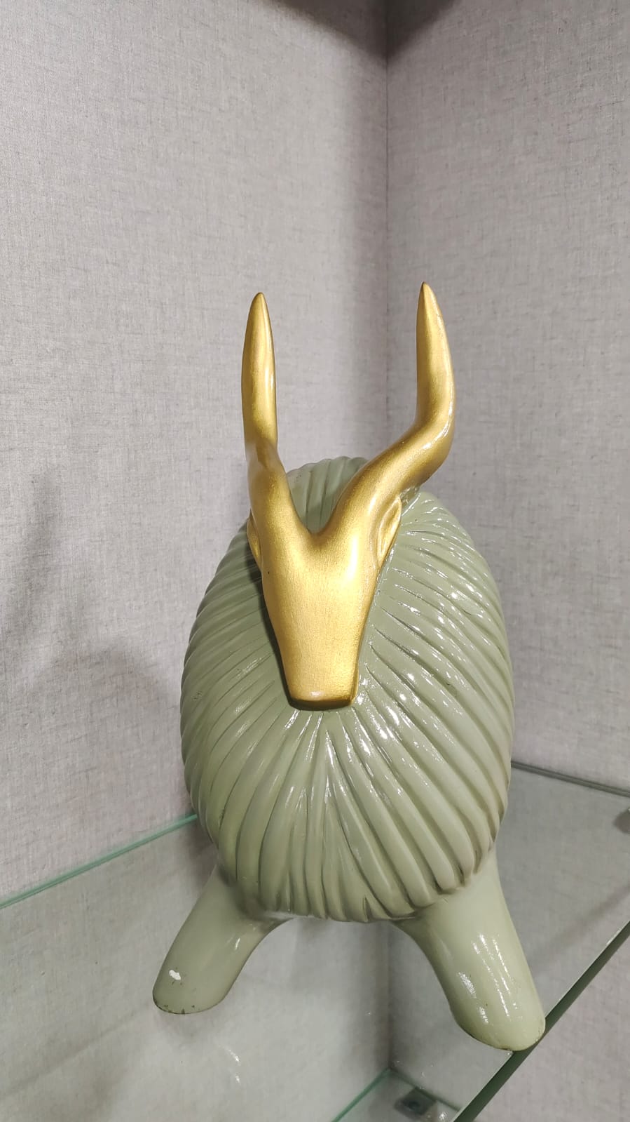 Himalayan Golden Horn Yak Grey Decorative Showpiece Resin