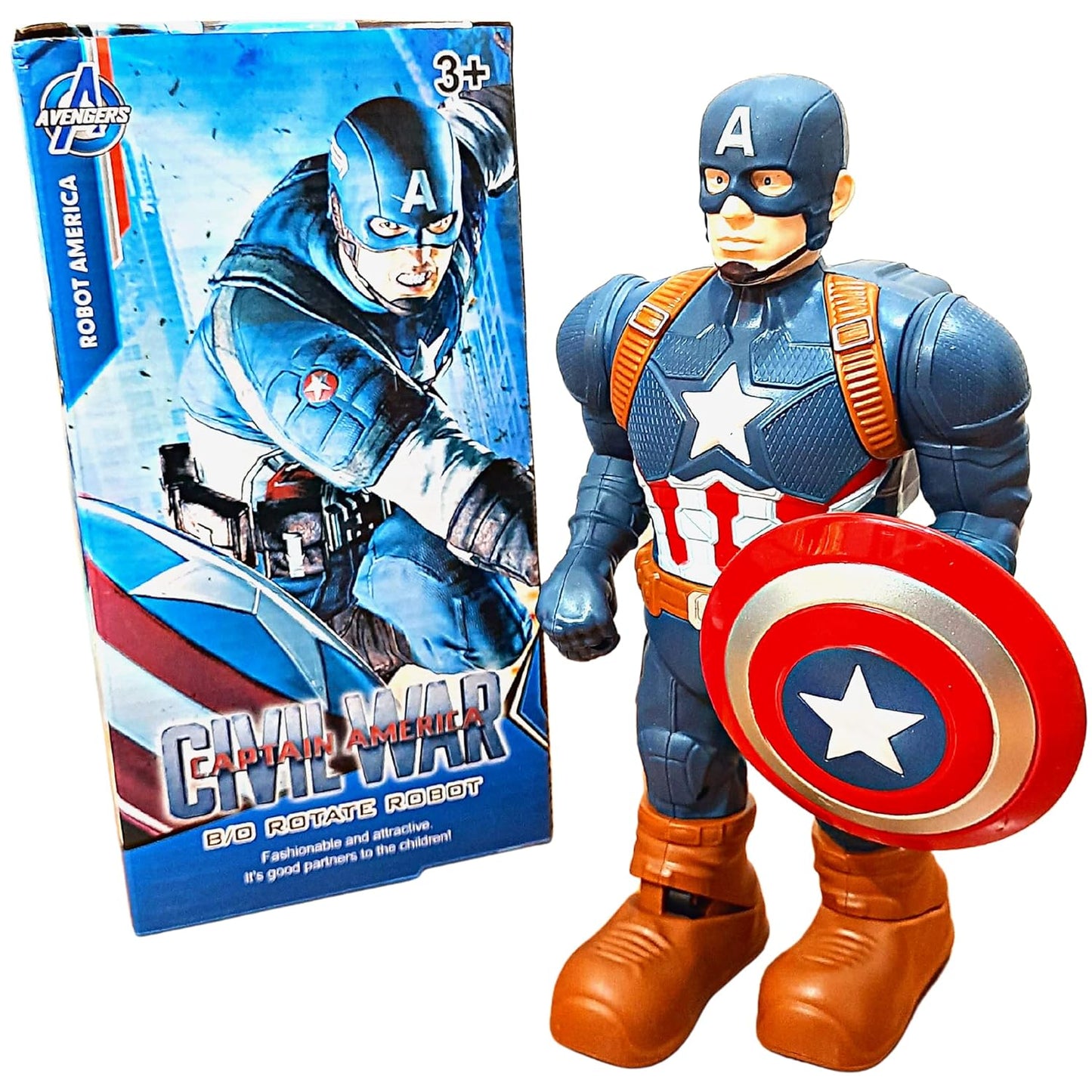 Captain America Action Figure β Rotating, Music & Light Effects