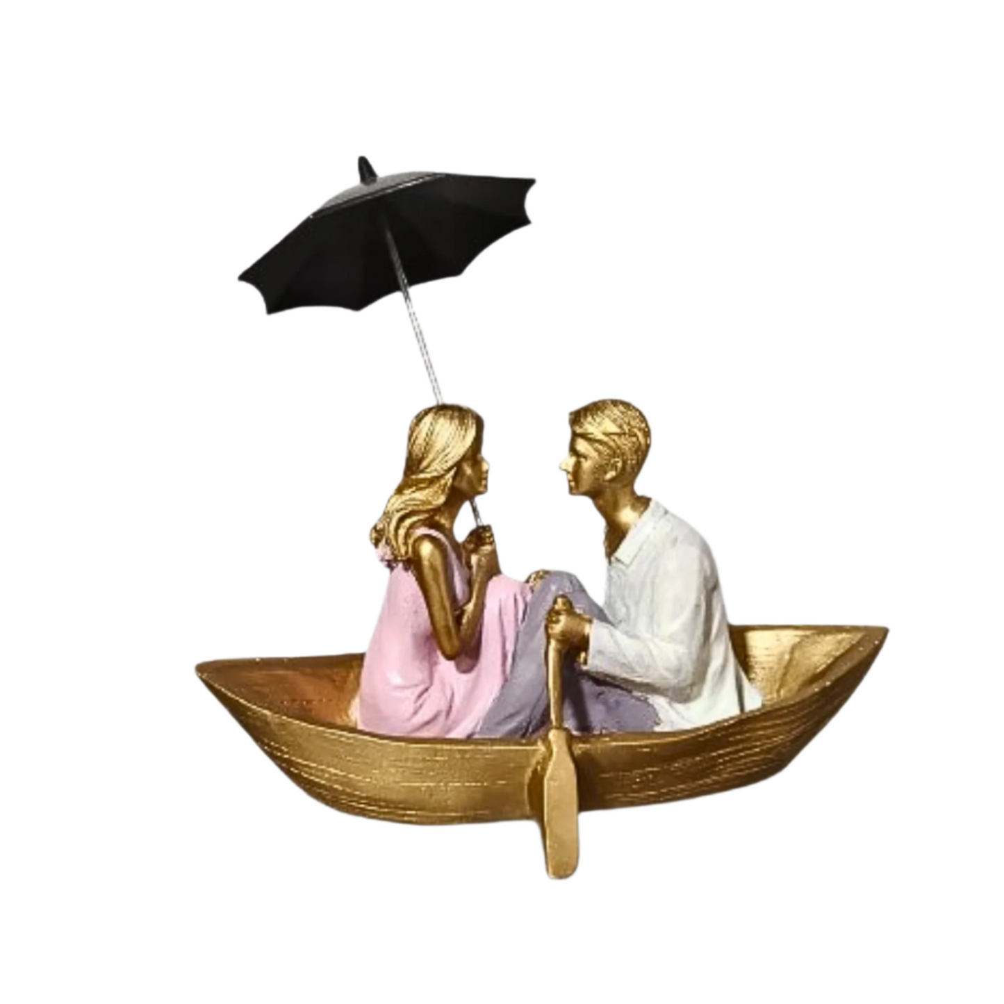 Couple Sailing Boat Resin Decorative Showpiece