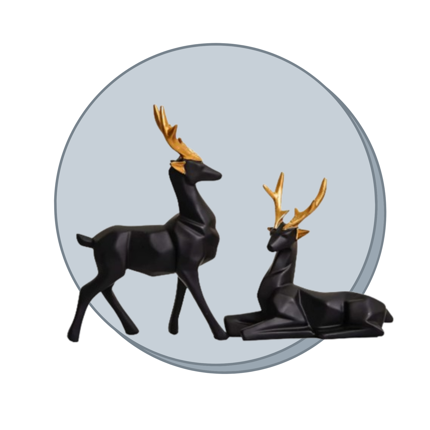 Black Deer Set of 2