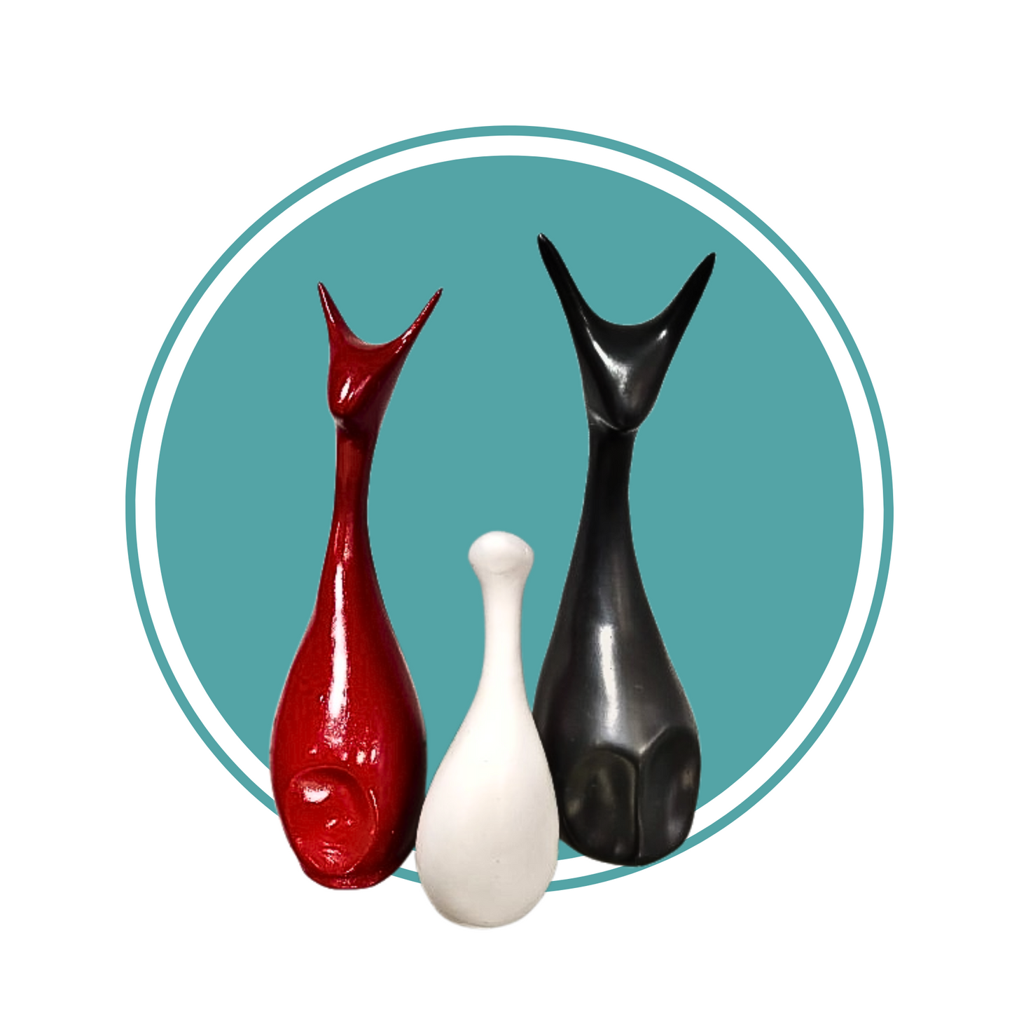 Deer Family Set of 3 Resin Decorative Showpiece