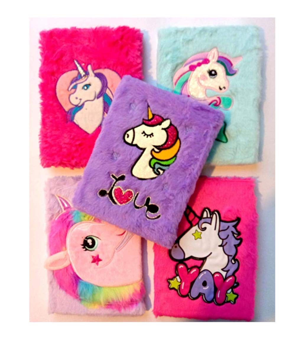 Unicorn Soft Fur Diary