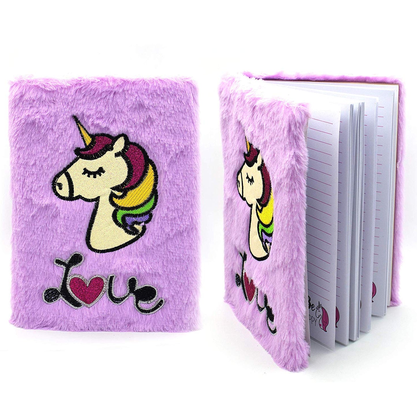 Unicorn Soft Fur Diary