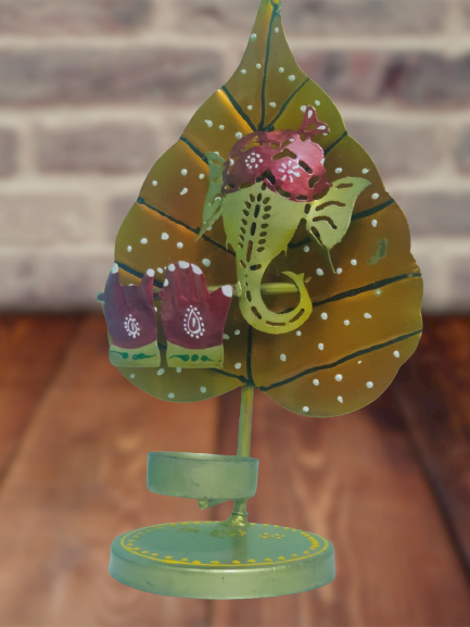 leaf shape t light ganesh Agiftshop