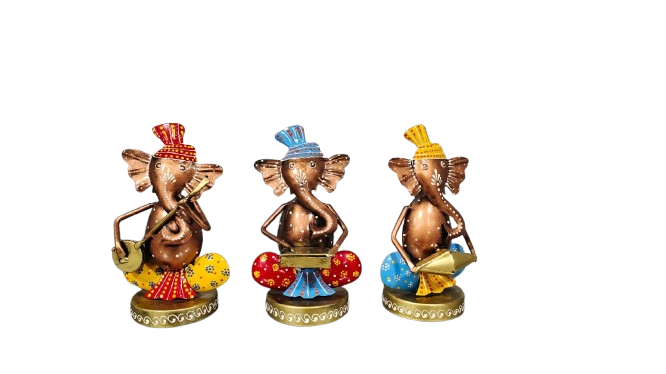 Musical Ganesha Metal Home Decor