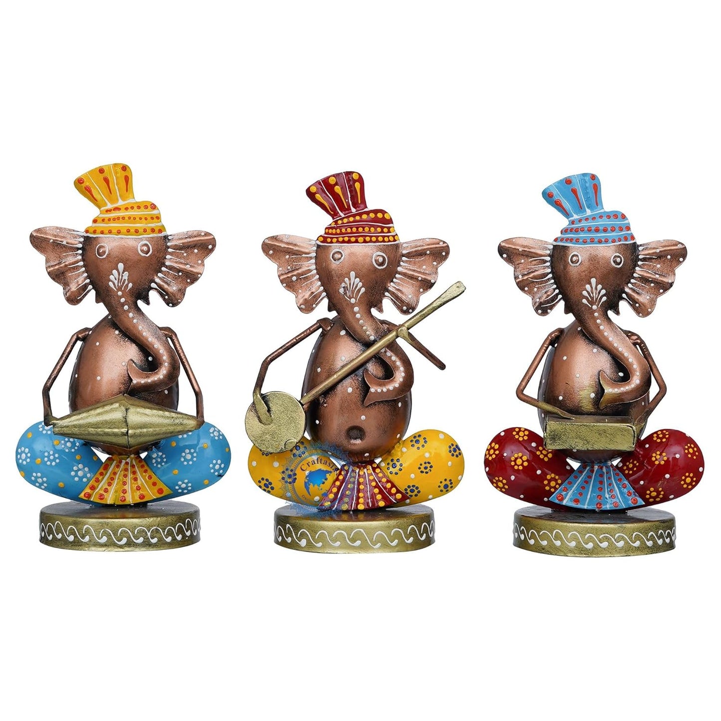 Musical Ganesha Metal Home Decor
