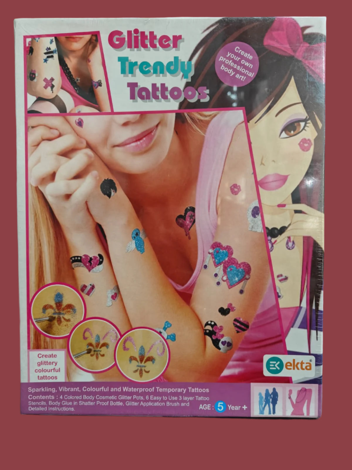 Glitter trendy tattoos
