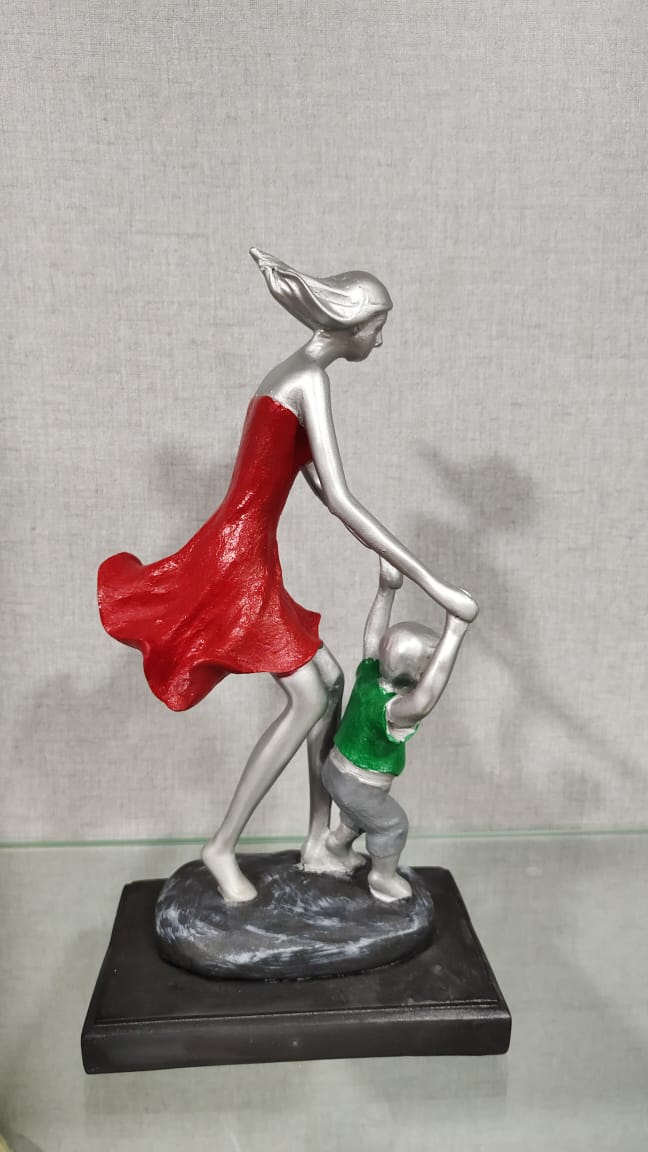 Mom and Child Table Resin Decor
