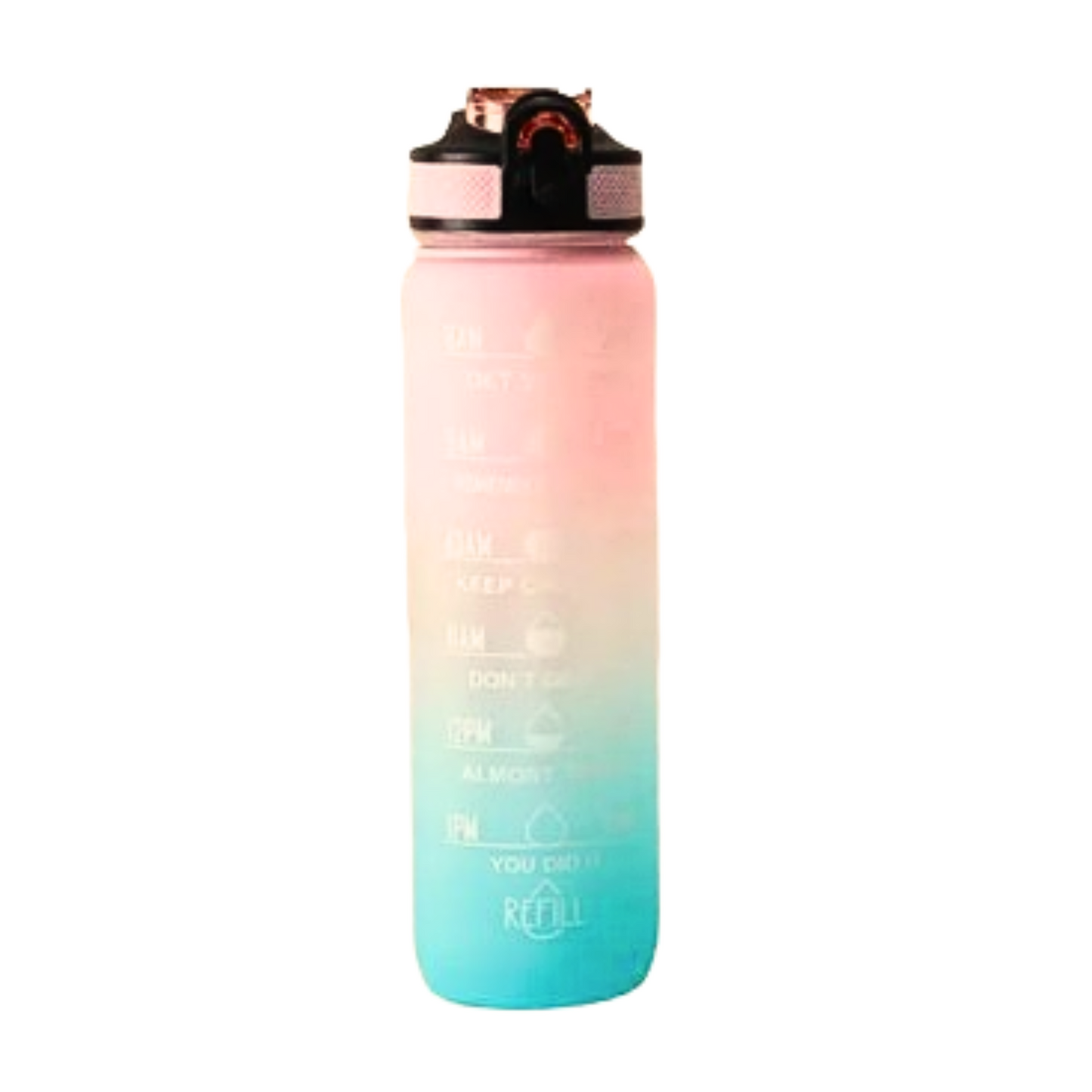 Multicolor Motivational Water Bottle