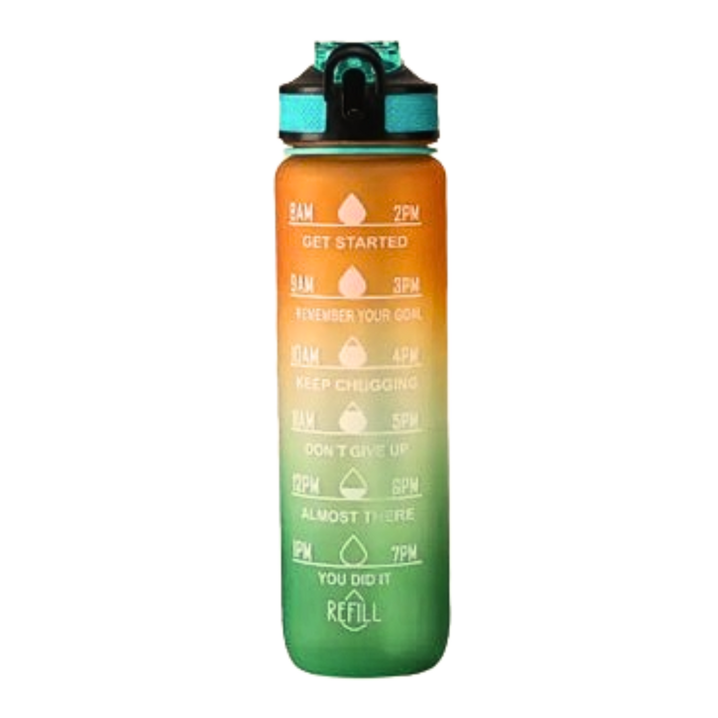 Multicolor Motivational Water Bottle