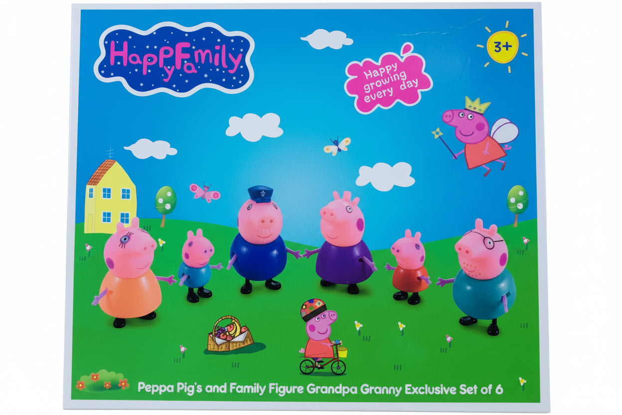 Pig Family Set of 6 β Perfect Gift for Kids!