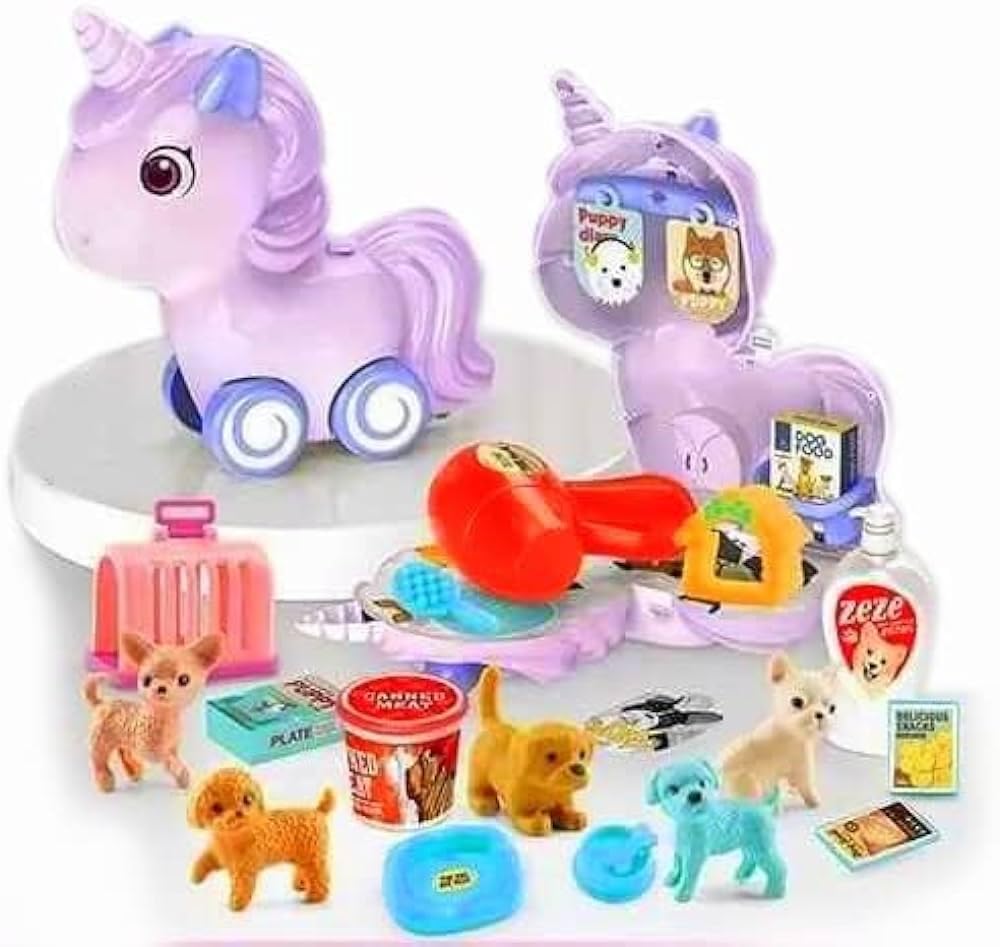 3-in-1 Unicorn Pet Dresser & Grooming Playset β Pretend Play Toy for Kids