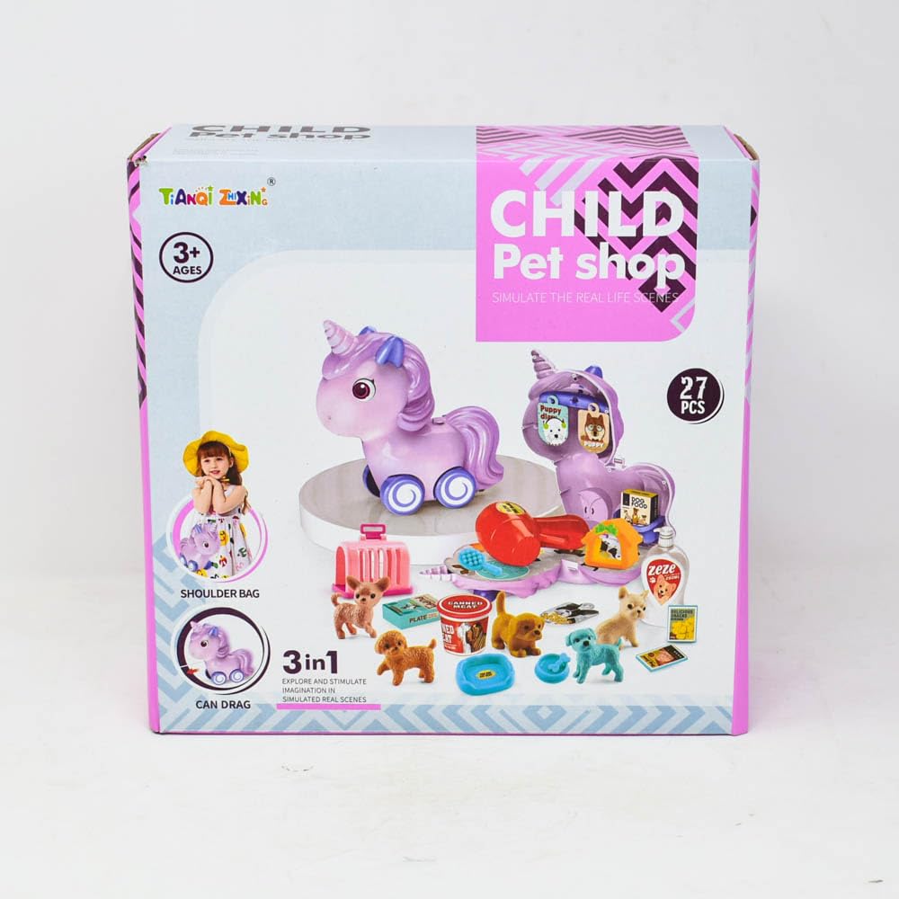 3-in-1 Unicorn Pet Dresser & Grooming Playset β Pretend Play Toy for Kids