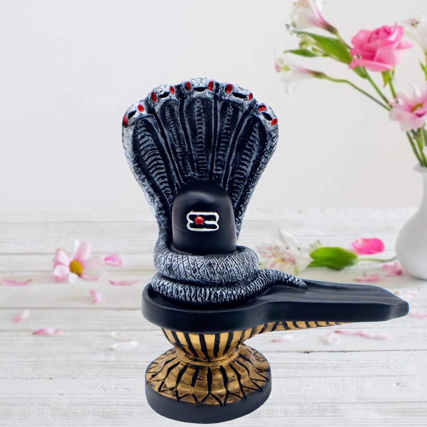 Exquisite Resin Shivling Statue - A Masterpiece of Divine Artistry