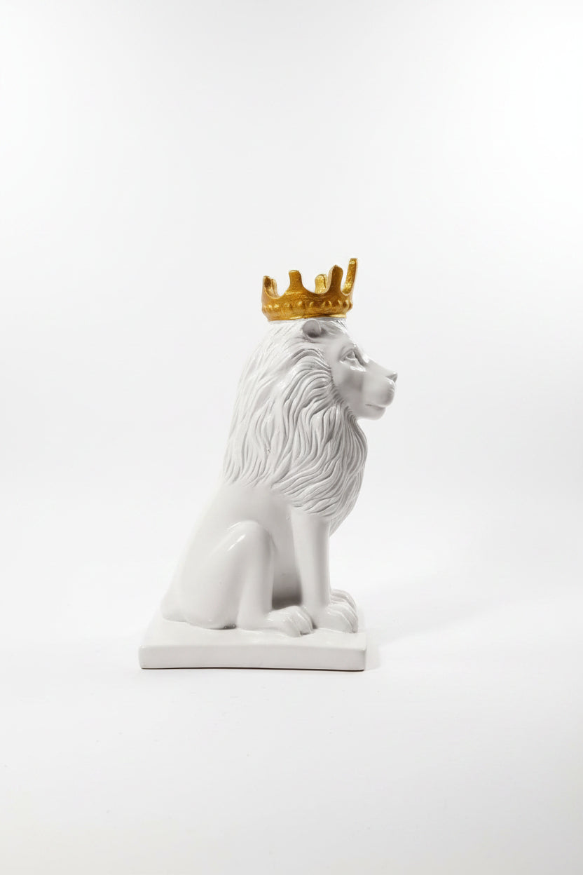 Regal Lion with Crown White