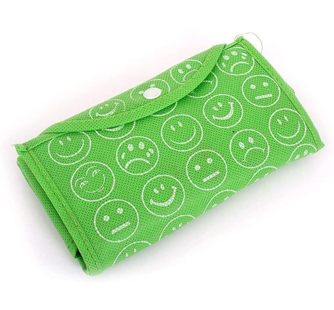 Reusable Foldable Shopping Bag with Smiley Print